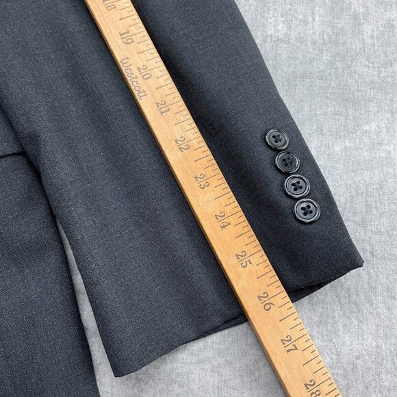 Jos A Bank Suit Men 46L/38Wx31L Gray Straight Leg Classic Career Wool 2pc - Picture 5 of 16